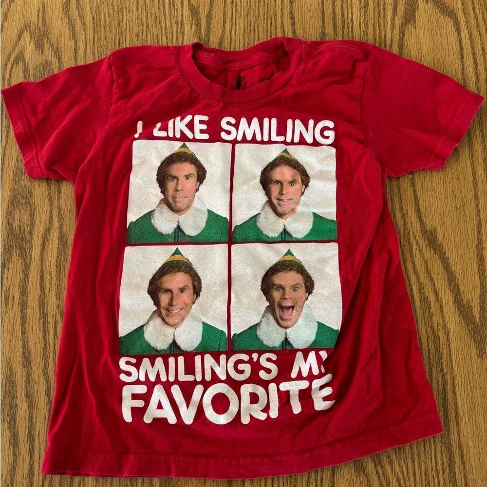 Ripple Junction Red Kids T-Shirt with Elf Graphic